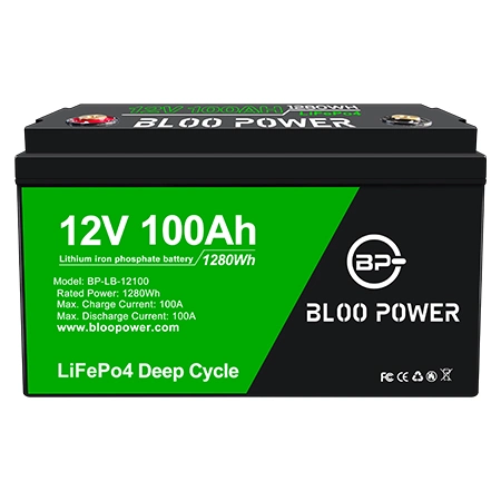 Bloopower 12V 50ah 100ah 120ah 150ah 200ah 300ah 400ah for Electric Concrete Mixer Truck Muck Spray Fire Foam Ice Cream Cart Backup Lithium Battery